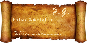 Halas Gabriella névjegykártya