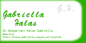 gabriella halas business card